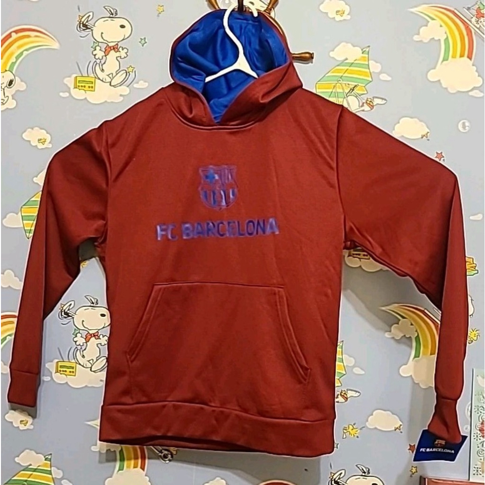 FC Barcelona Messi #10 Soccer Youth Medium Hoodie Sweater Pullover New With Tags